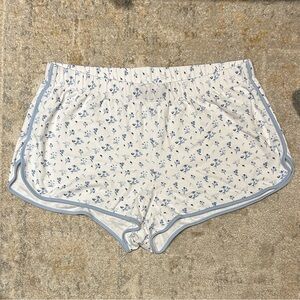 lake pajama short french blue floral